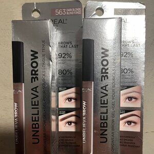 L'Oreal Paris Unbelieva-Brow Longwear Waterproof Tinted Brow Gel-2 PACK